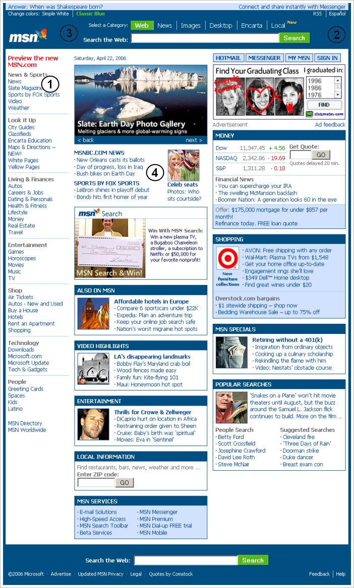Old MSN Design